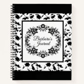 Custom Black And White Journal Spiral Notebook (Devant)