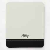 Custom black beige personalized preppy stylish muismat (Voorkant)