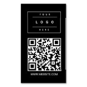 Custom Black Business Logo and Website Magnet Card (devant Vertical)