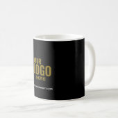 Custom Black business logo coffee mug (Devant droit)