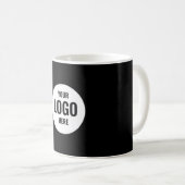 Custom Black business logo rechthoekige koffie mok (Voorkant rechts)