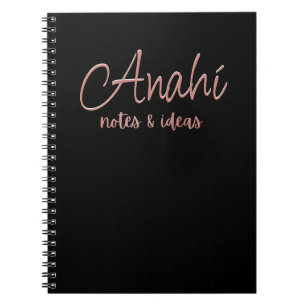 Custom Black Faux Roos Gold Folie Notities & Ide Notitieboek
