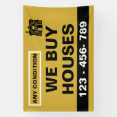 Custom Black Gold We Buy Houses Real Estate Invest Spandoek (Verticaal)