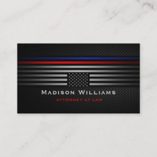 Custom Black Grey De Amerikaanse vlag wet Kantoor Visitekaartje