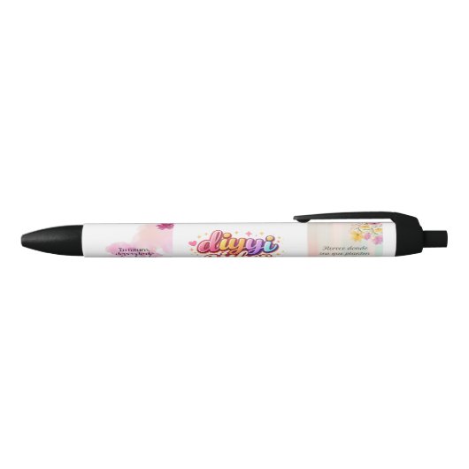 Custom Black Ink Pen – Personalized (Bovenkant)