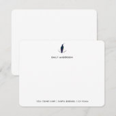 Custom Black Jacobin Hummingbird Paper Notitiekaartje (Voorkant / Achterkant)