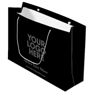 Custom Black Logo Corporate Company Business Groot Cadeauzakje