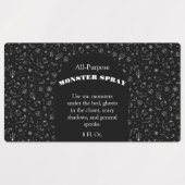 Custom Black Monster Spray Labels (Design 1)