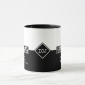 Custom Black PAS AUJOURD'HUI SATAN Christian Mug (Centre)