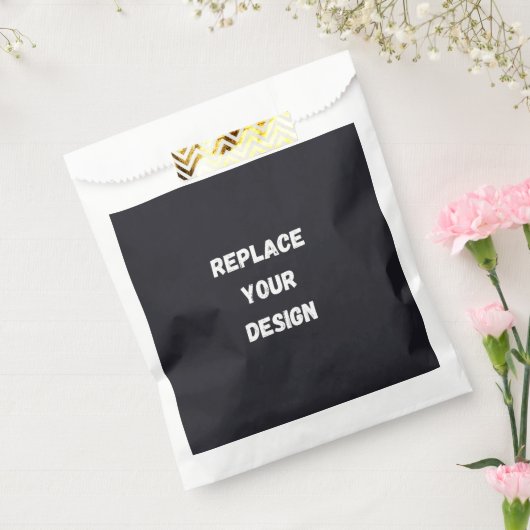 Custom black simple Design Add Photo or Text Bedankzakje (Gezegeld)
