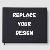 Custom black simple Design Add Photo or Text Gastenboek (Voorkant)