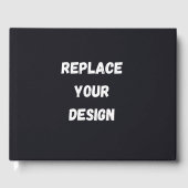 Custom black simple Design Add Photo or Text Gastenboek (Voorkant)