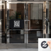 Custom Black Speech Bubble Window Cling Sticker (Kantoordeur)