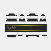 Custom Black Stripes Bruiloft Gable Favor Box Bedankdoosjes (Uitgevouwen)