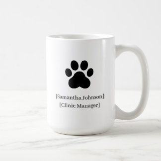 Custom Black Vet Staff Mug | Clinic Logo Ready Koffiemok