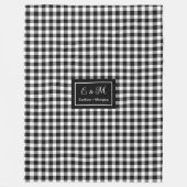 Custom Black White Buffalo Plaid Blanket for Men’s Fleece Deken (Voorkant)
