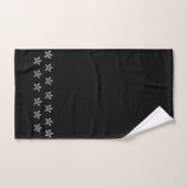 Custom Black White Chic Maison de plage Starfish (Serviette à main)