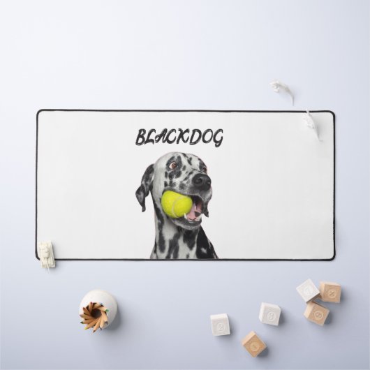 Custom Black & White Dog Throw pillow  (Tableau pour enfants)