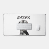Custom Black & White Dog Throw pillow  (Clavier et souris)