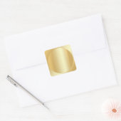 Custom Blank Faux Gold Sjabloon Elegant Tekst toev Vierkante Sticker (Envelop)
