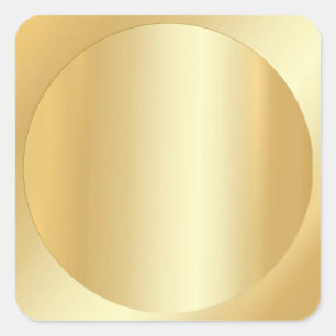 Custom Blank Faux Gold Sjabloon Elegant Tekst toev Vierkante Sticker