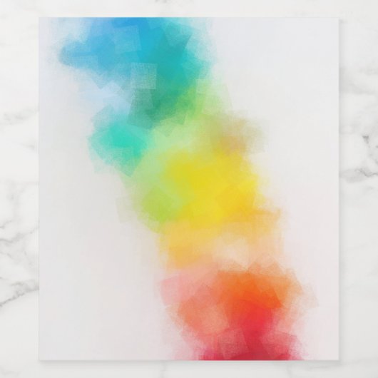 Custom Blank Modern Kleurrijk Roze Rood Geel Blauw Wijn Etiket (Enkel label)