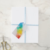 Custom Blank Modern Sjabloon Kleurrijk Roze Rood Cadeaulabel (Met Touw)