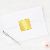 Custom Blank Sjabloon Faux Gold Achtergrond Trendy Vierkante Sticker (Envelop)
