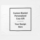 Custom Blanket – Personalized Cozy Gift Fleece Deken (Voorkant (Horizontaal))