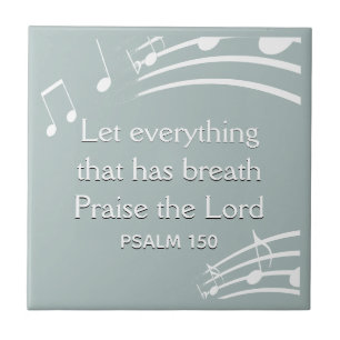 Custom Blauw Grijs MUZIEKNOTEN Keramische Tegel Tegeltje