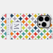 Custom Blauw Roze Groen Geel Sterren Geometrisch Case-Mate iPhone Case (Achterkant (horizontaal))