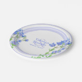 Custom blauw Veronica Speedwell waterverf Papieren Bordje (Gekanteld)