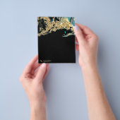 Custom Blauwgroen Goud Zwart Modern Sjabloon Merk Flyer (Hand)