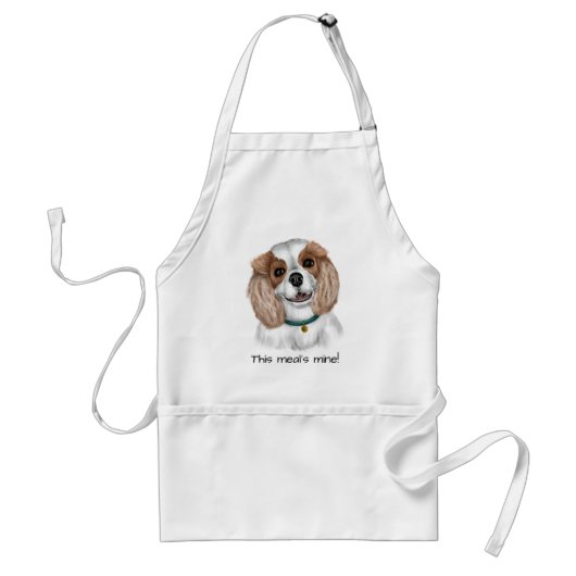 Custom Blenheim Cavalier King Charles Spaniel Standaard Schort (Voorkant)