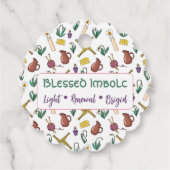 Custom Blessed Imbolc Light Renewal Brigid  Bedankjes Labels (Achterkant)