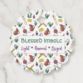 Custom Blessed Imbolc Light Renewal Brigid  Bedankjes Labels