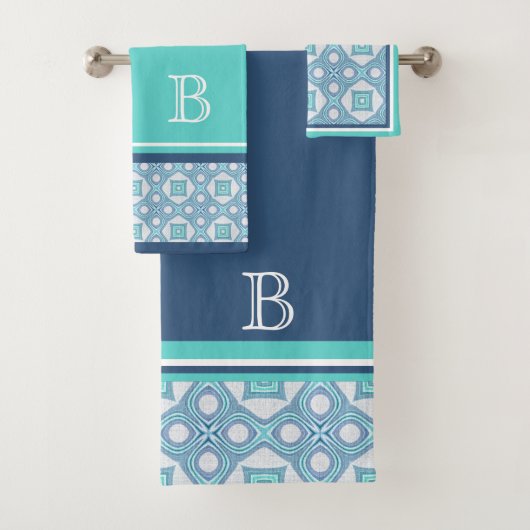 Custom Blue Aqua Turquoise Green Hip Ornate Art (En situation)