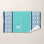 Custom Blue Aqua Turquoise Green Hip Ornate Art (Serviette à main)