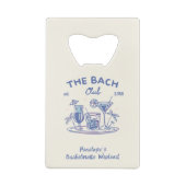 Custom Blue Bachelorette Party Favoriet Flesopener Kredietkaart Flessenopener (Achterkant)