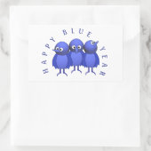 Custom Blue Birds Rechthoekige Sticker (Tas)