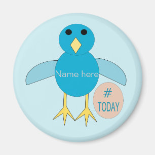 Custom Blue Birthday Boy Chick Magnet Magneet