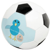 Custom Blue Birthday Boy Chick Soccer Ball (3/4)