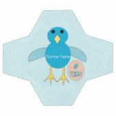 Custom Blue Birthday Boy Chick Soccer Ball (Plat)