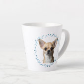 Custom Blue Chihuahua Mug Photo Personalized Latte Mok (Rechterhoek)