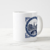 Custom Blue Delft Amsterdam Souvenir Extra Grote Beker (Voorkant rechts)