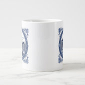 Custom Blue Delft Amsterdam Souvenir Extra Grote Beker (Voorkant)