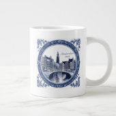 Custom Blue Delft Amsterdam Souvenir Extra Grote Beker (Rechts)