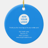 Custom Blue Dental Practice Ornament (Achterkant)