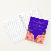Custom Blue Floral Postpartum Journal For New Moms (Intérieur)