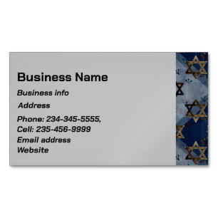 Custom Blue Grey Gold Star de David Carte de visit